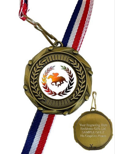 Horse racing 45mm combo medal - 45mm,