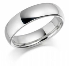 925 Sterling Silver Womens Mens 2mm to 12mm D Shape Wedding Band Ring All Sizes