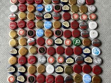 100 beer bottle tops crown