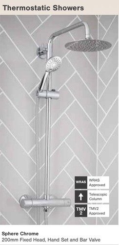 Thermostatic sphere shower - thermostatic, |