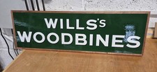 Painted Cigarette Advert Signage - Will's Woodbine Cigarettes Handmade
