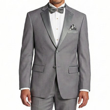 VINCI Men's Gray Slim Fit