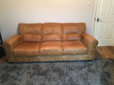 three seater leather sofa