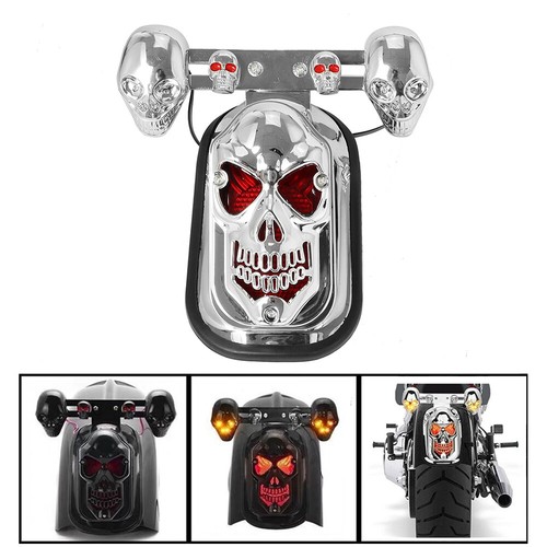 Motorcycle skull tail light - motorcycle,