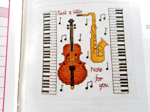 Musical themed card chart - card,