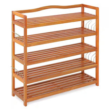 32.5 In. H 15-Pair Wood Shoe