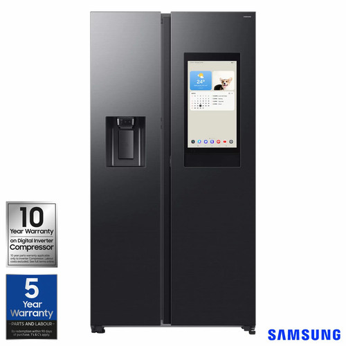 Samsung rs90f66befeu side - side, by