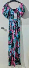 Zara Floral Print Jumpsuit Size L RRP £55.99 REF 2492/153