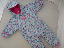JOJO MAMAN BEBE Bird Fleece Lined All In One PRAMSUIT 3-6M Snowsuit RARE BIRD
