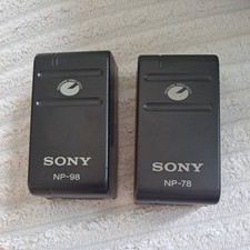 GENUINE SONY BATTERIES NP-98 6v 3000 mAh,Battery Pack, x 2,untested vgc