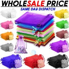 50-100Pcs Organza Gift Bags Wedding Party Favour Xmas Jewellery Candy Pouches