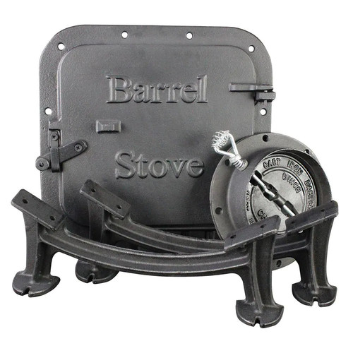 Barrel stove kit cast iron - stove,