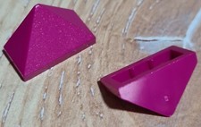 2 x GENUINE LEGO dark pink