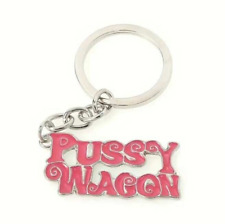 Pussy Wagon Keyring – Funny Metal Car Keychain | Cult Movie Gift for Film Fans