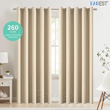 EAREST Eyelet Blackout Curtains PAIR Thermal Ring Top Ready Made Luxury Panel