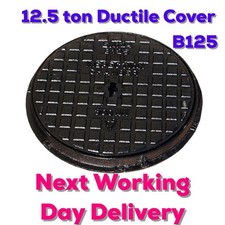 300mm Solid Top Ductile Iron Round Manhole Cover and Frame B125 12.5 tonne