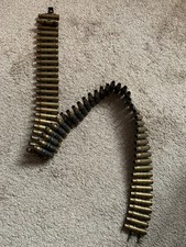 Bandolier Bullet Spent Brass Casing Belt -38” Long,  Army Collectable