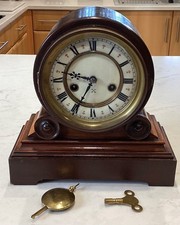 VINTAGE HAC DRUM HEAD MANTEL CLOCK