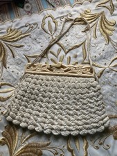 Vintage Crochet Bag/Decorative Frame