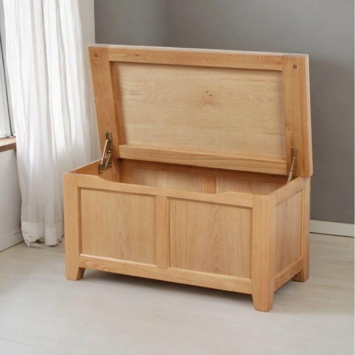 Solid oak blanket storage - storage, box