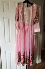 Pink Embryodoried Mirror Work