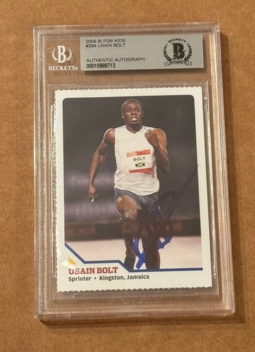 Usain bolt signed 2008 sports - bolt,