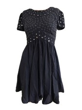 CHRISTOPHER KANE TOPSHOP RARE BLUE EYELET MIRROR PARTY DRESS UK 6 EU 34 XS BNWT