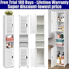 Tall Bathroom Cupboard White