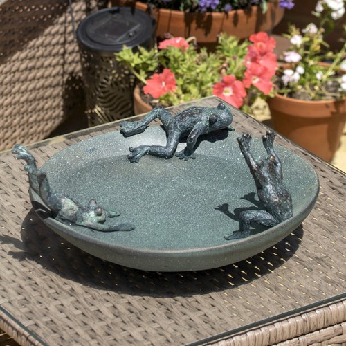 Verdigris playful frog - verdigris,