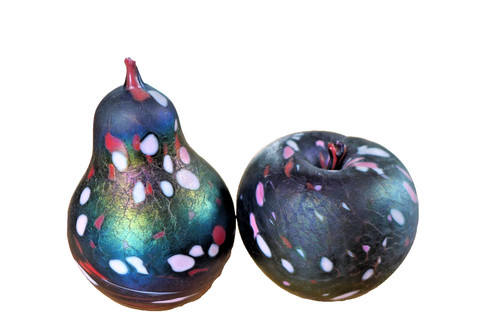 Glass paperweights apple - paperweights, x