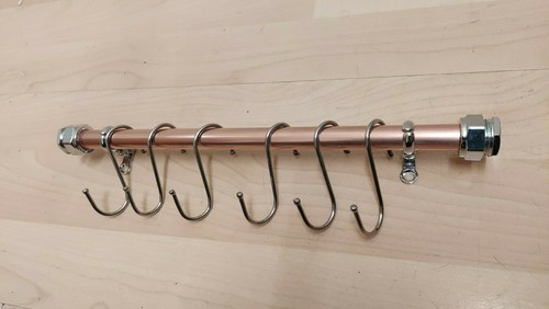 Copper utensil rail - &, brass