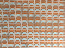 80cm L x 136cm W Orla Kiely Small Car Park Mandarin Cotton Lightweight Used VGC