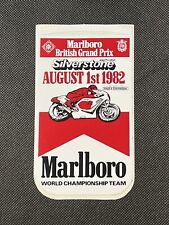 MARLBORO BRITISH MOTORCYCLE RACING - GP SILVERSTONE - 1982 ORIGINAL STICKER VGC