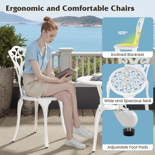 Bistro set all weather cast - bistro,