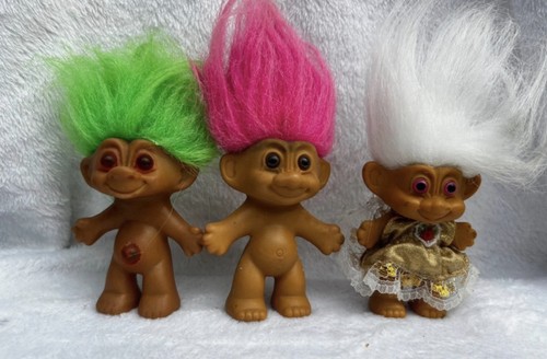 Vintage troll doll trio - troll,
