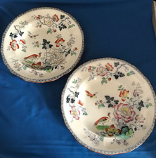 Two Antique Ashworth Bros Hanley Rimmed Soup Bowl (c.1890s-1920s)