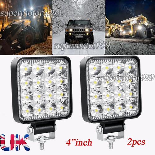 Inch 48w square led work - 2x,