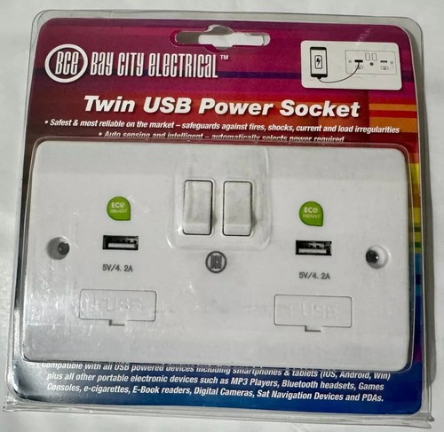 Double usb wall socket amp - double,