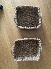 Straw Woven Basket 2Pcs Set