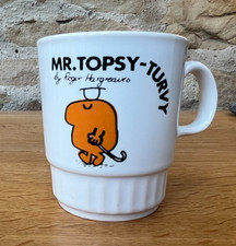 Vintage 1970s Children's Mr Men Mug Mr. Topsy-Turvy Excellent Condition