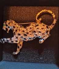 Butler and Wilson Leopard brooch stamped