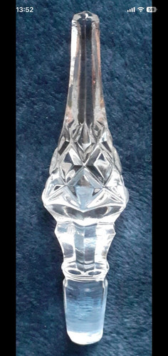 Unmarked cut glass decanter - unmarked,