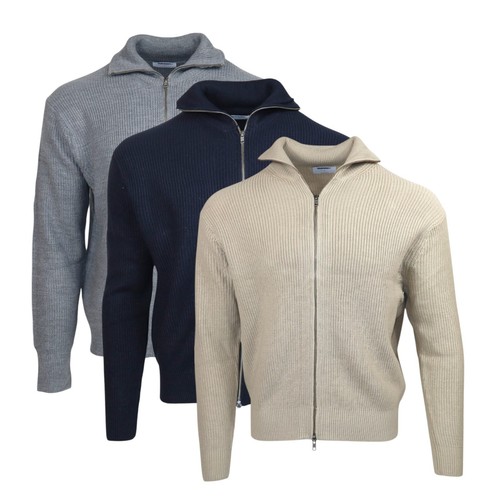 Men jumper full zip high - jumper,