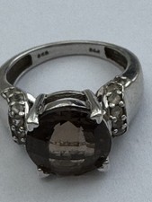 925 Silver Ring With Smoky