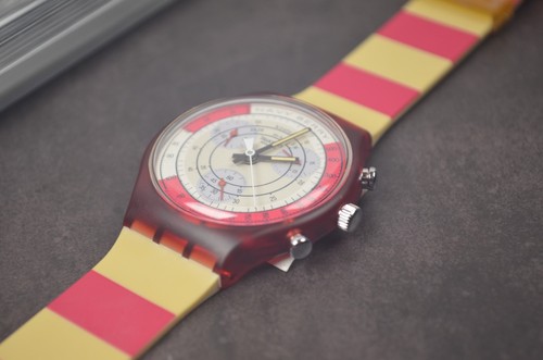 Swatch watch navy berry - watch,