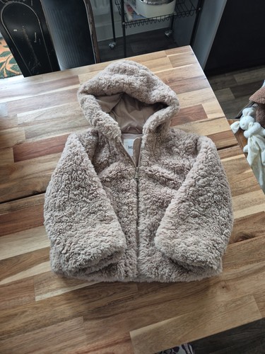 Girls beige fur lined - girls, coat