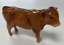 John Beswick Highland Calf Figurine 6" Brown Gloss Porcelain excellent condition