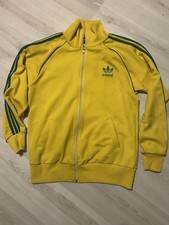 Vintage Adidas Track Jacket Size L Large Yellow Jamaica Brazil Tracksuit Top