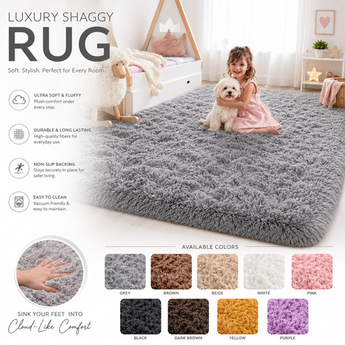 Extra fluffy rugs large - fluffy,