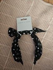 Black And White Bowed Headband